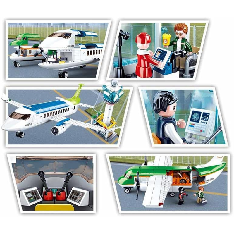 Bộ đồ chơi lắp ráp Mô hình Sân Bay Sluban