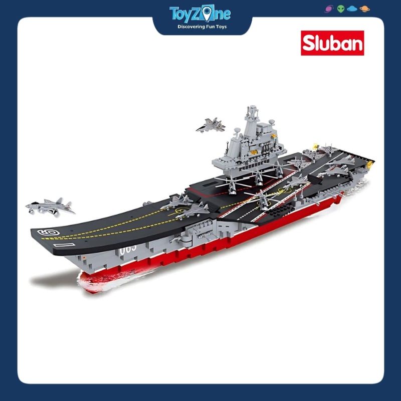 Bộ đồ chơi mô hình lắp ráp Tàu sân bay Sluban
