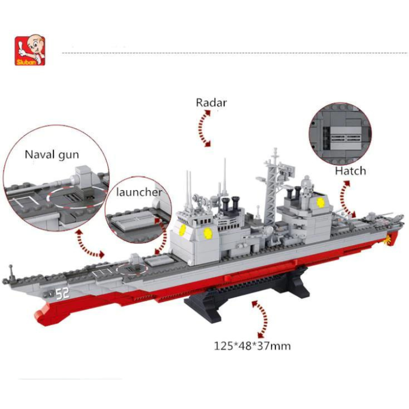 Bộ đồ chơi mô hình lắp ráp Tàu Tuần Dương Sluban