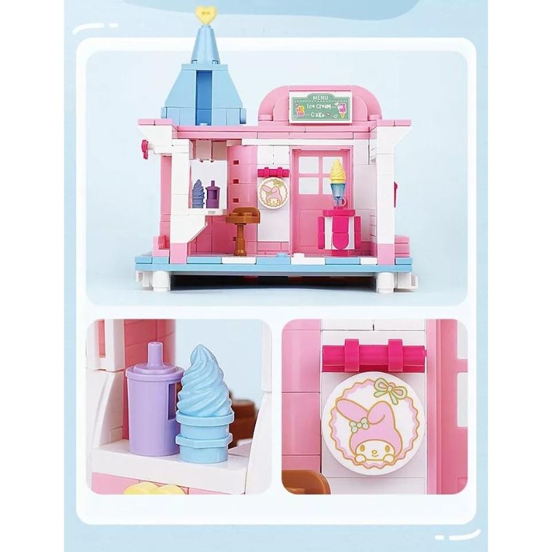 Bộ đồ chơi mô hình lắp ráp Tiệm Kem My Melody Keeppley