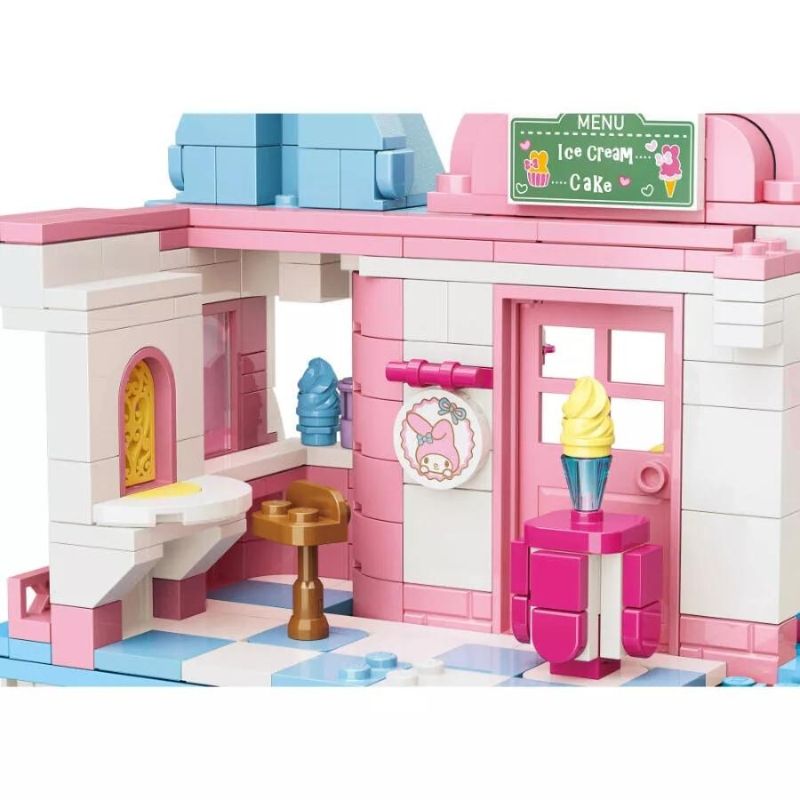 Bộ đồ chơi mô hình lắp ráp Tiệm Kem My Melody Keeppley