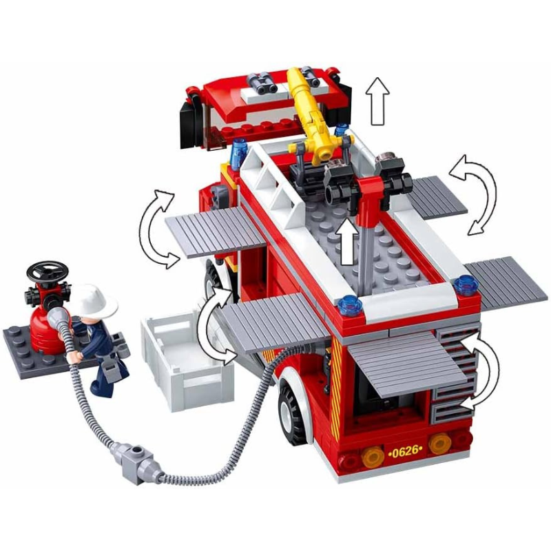 Bộ đồ chơi lắp ráp mô hình Xe cấp nước cứu hỏa Sluban