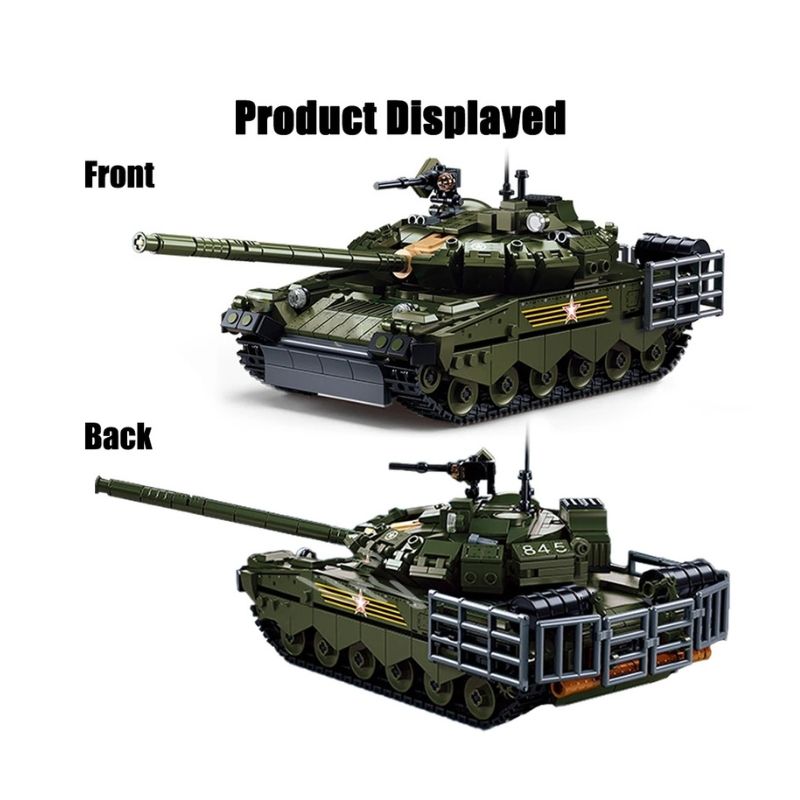 Bộ đồ chơi mô hình lắp ráp Xe tăng T-80BVMS 2in1 1:35 Sluban