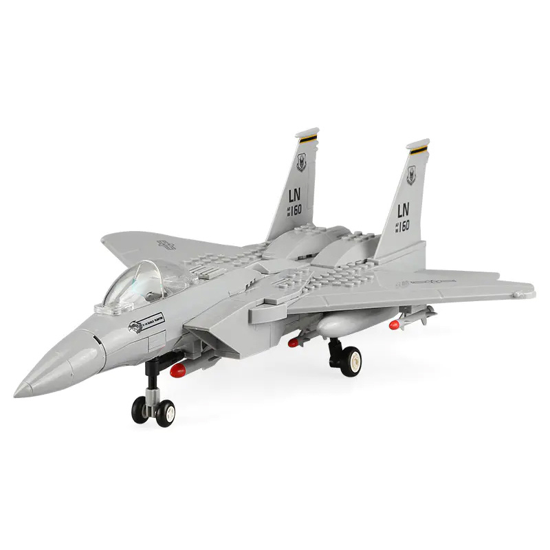 Bộ lắp ráp đồ chơi mô hình máy bay chiến đấu F-15 Eagle Wange