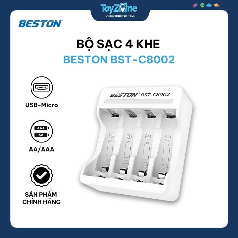 Bộ sạc pin 4 khe BST-C8002 BESTON