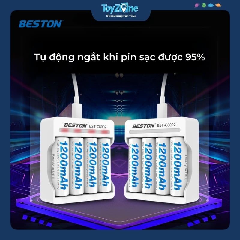 Bộ sạc pin 4 khe BST-C8002 BESTON