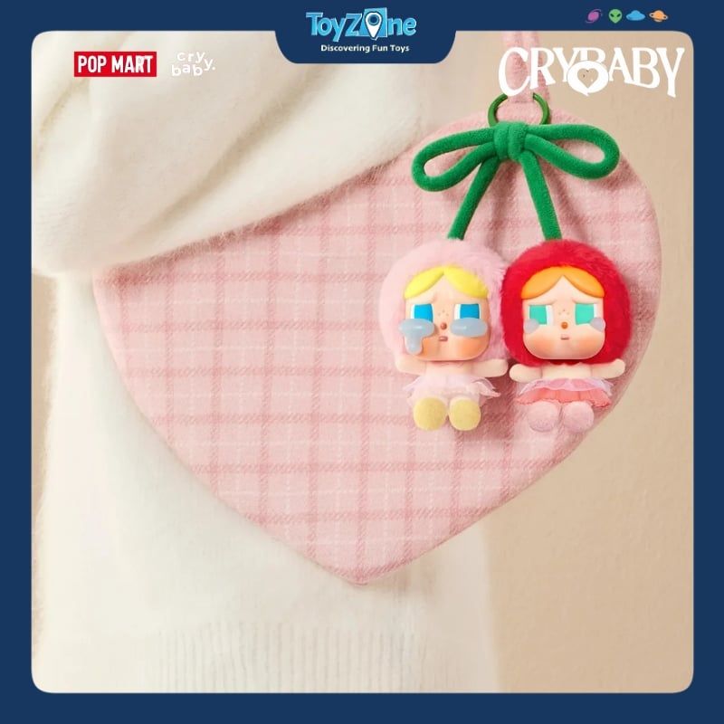 Mô hình đồ chơi Móc khóa Gấu bông Crybaby Crying For Love Series Love You Cherry Much POP MART