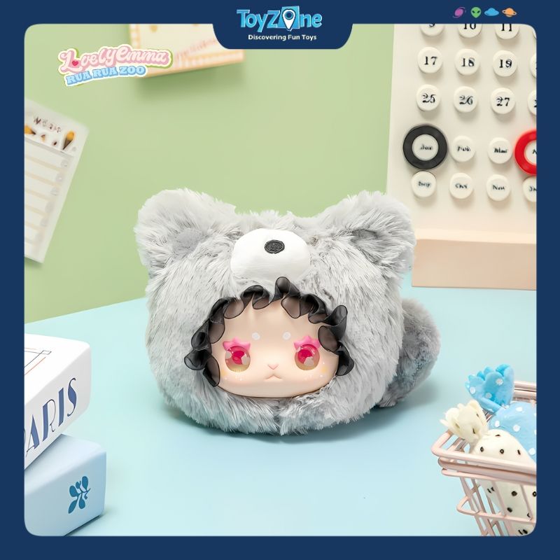 Mô hình Blind box Móc khoá Gấu bông Lovely Emma Rua Rua Zoo Vinyl Face MJ STUDIO