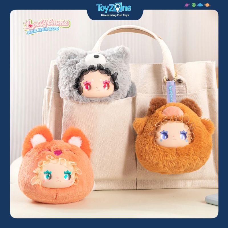 Mô hình Blind box Móc khoá Gấu bông Lovely Emma Rua Rua Zoo Vinyl Face MJ STUDIO