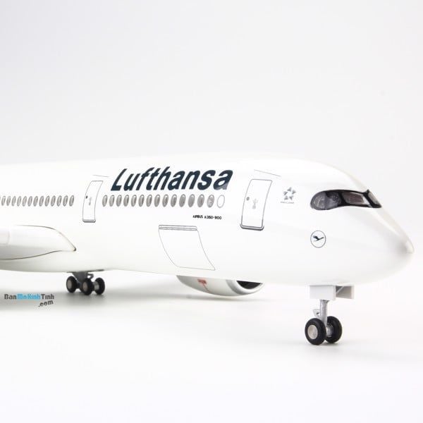 Mô hình máy bay Lufthansa 47cm lắp ráp có đèn Everfly