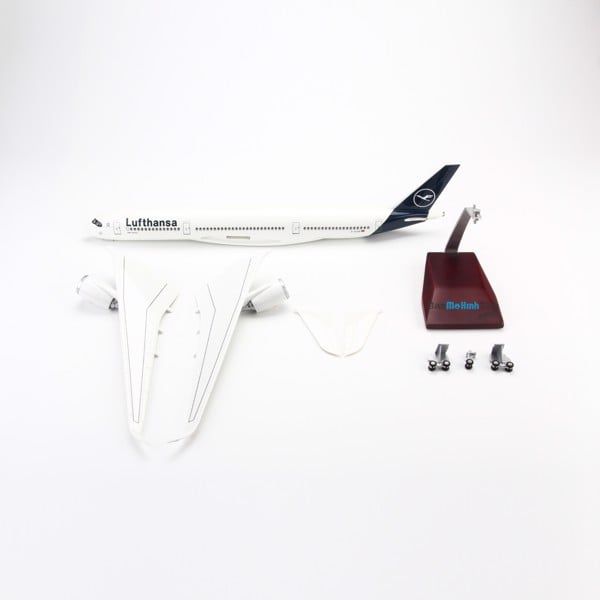 Mô hình máy bay Lufthansa 47cm lắp ráp có đèn Everfly