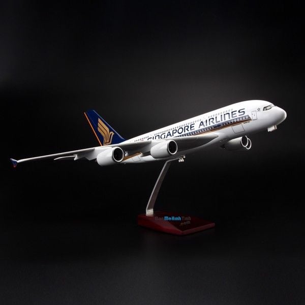 Mô hình máy bay Singapore Airlines 47cm lắp ráp có đèn Everfly