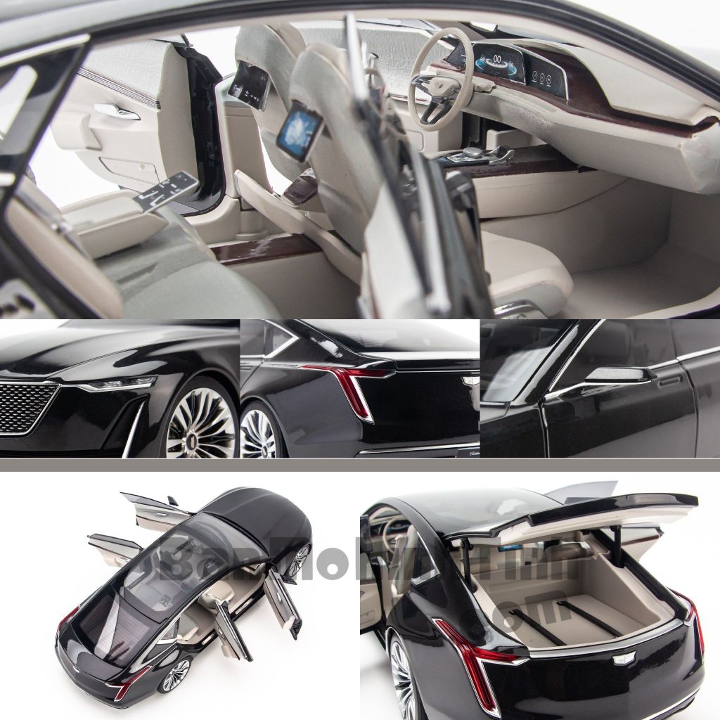 Mô hình xe Cadillac Escala Concept 1:18 Dealer Black (4)