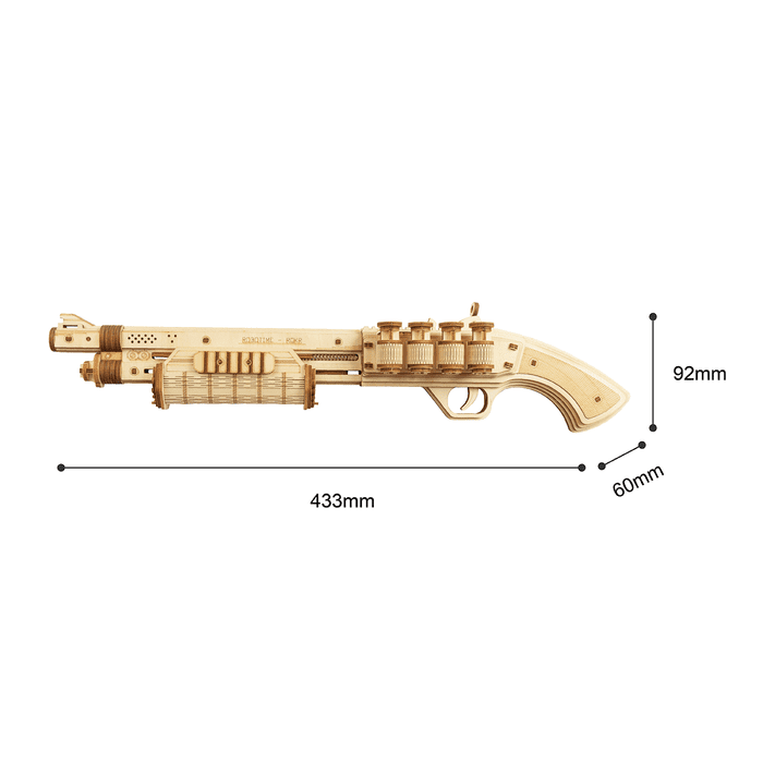Mô hình gỗ lắp ráp 3D Terminator M870 (Súng Cao Bồi Terminator) (Wood Color) - Robotime LQ501 - WP171