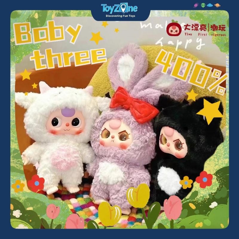Mô hình Blind Box Gấu bông Baby Three 400% V1 Big Plush Animal BABY THREE