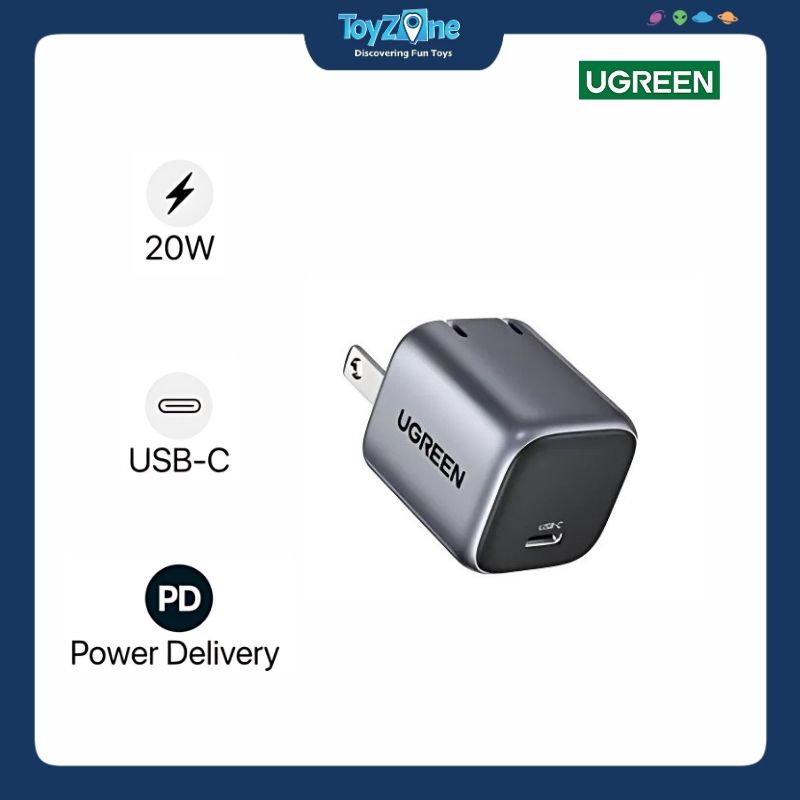 Củ Sạc Nhanh Nexode 20W USB-C PD GaN Fast Charger UGREEN