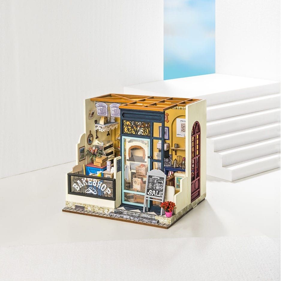 Mô hình gỗ lắp ráp 3D DIY Dollhouse Nancy's Bake Shop (Tiệm Bánh Của Nancy) (Mixed Color) - Robotime DG143 - WP048