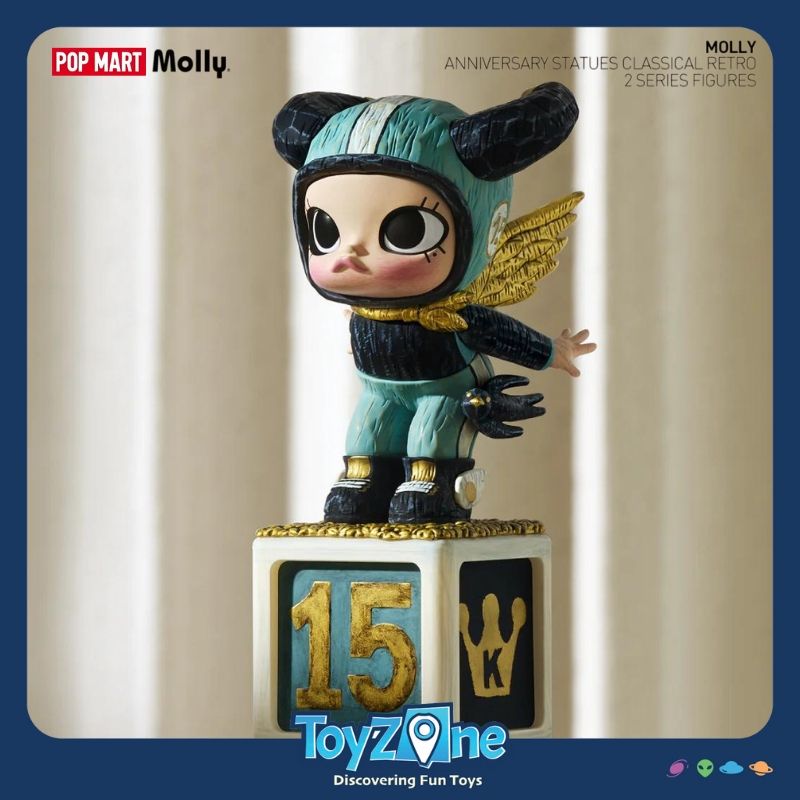 Mô hình đồ chơi Blind box Molly Anniversary Statues Classical Retro Series 2 ( Tượng Kỷ Niệm Cổ Điển ) POP MART