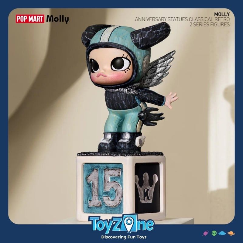 Mô hình đồ chơi Blind box Molly Anniversary Statues Classical Retro Series 2 ( Tượng Kỷ Niệm Cổ Điển ) POP MART