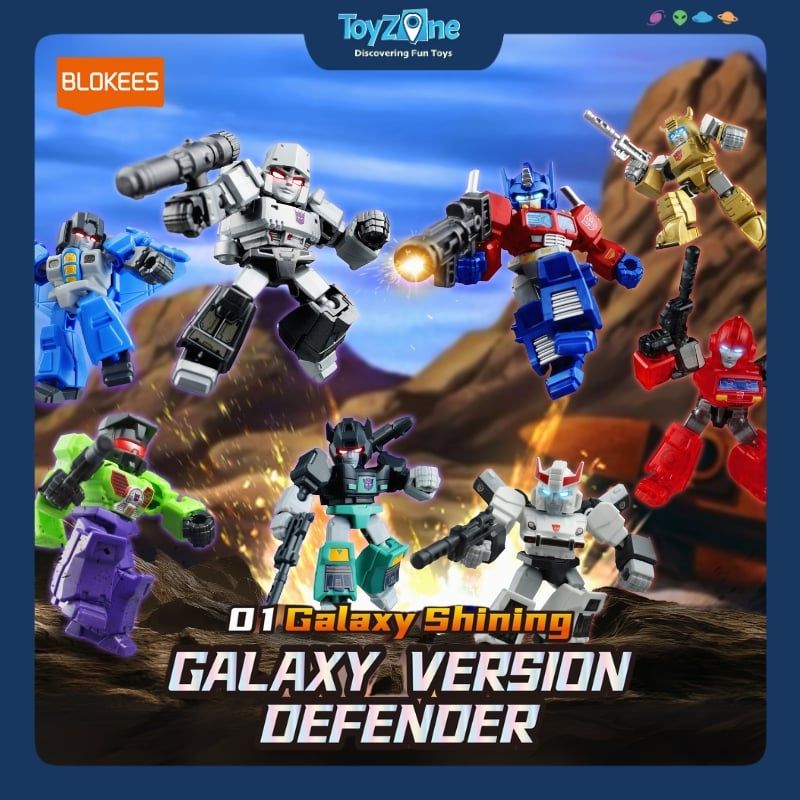 Mô hình đồ chơi Lắp ráp Blind box Transformers Galaxy Version Defender 01 Galaxy Shining Model Kits BLOKEES