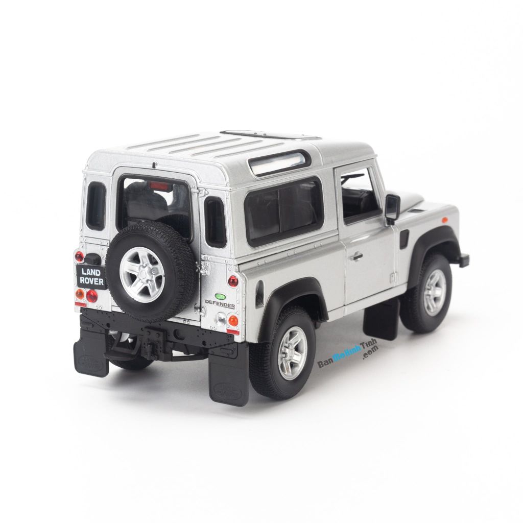 Mô hình xe Land Rover Defender 1:24 Welly Silver (3)