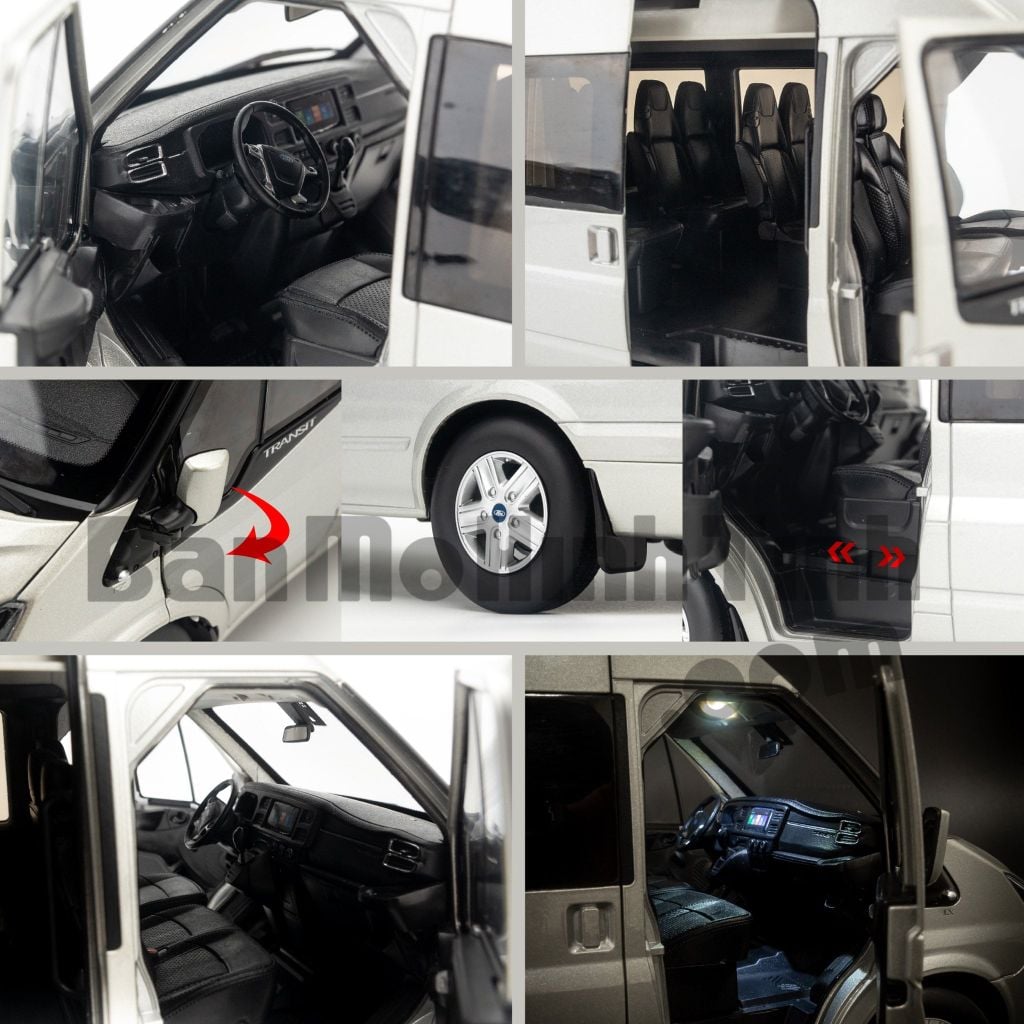 Mô hình xe Ford Transit Pro 2021 1:18 Paudi