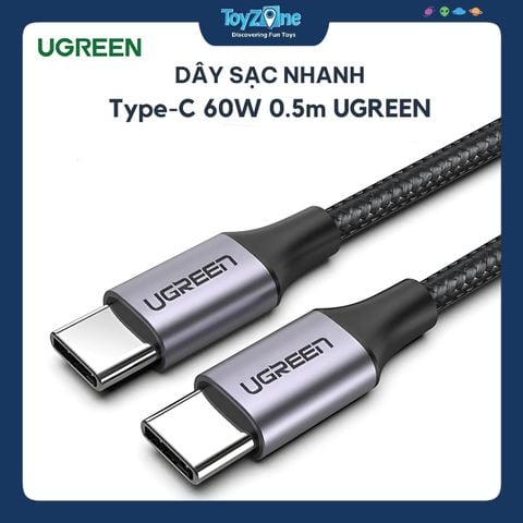 Dây Sạc Nhanh Type-C 60W C To C UGREEN