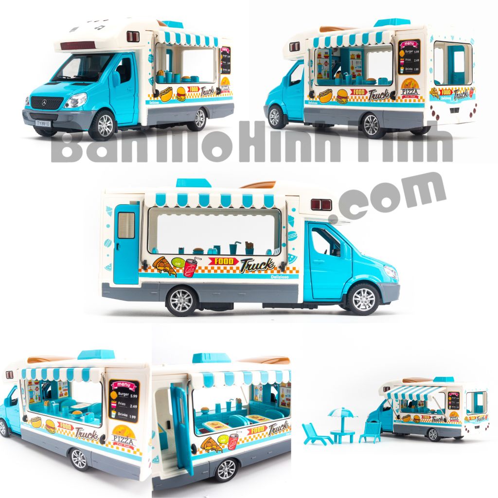Xe tải đồ chơi bán thức ăn nhanh 1:32 Tymodel