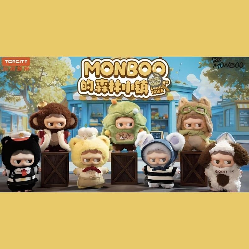 Mô hình đồ chơi Blind Box Gấu bông Monboo Forest Town Plush Series ( Thị Trấn Trong Rừng ) TOYCITY