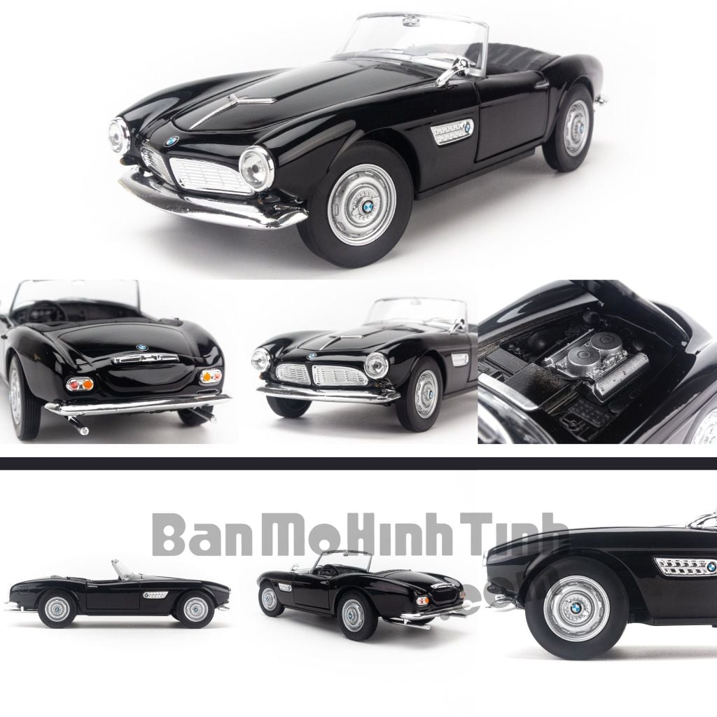 Mô hình xe BMW 507 Convertible 1:24 Welly Black (3)