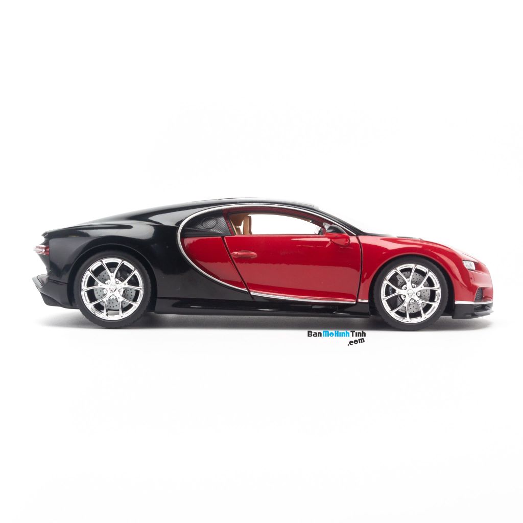 Mô hình xe Bugatti Chiron 1:24 Welly FX Red (2)