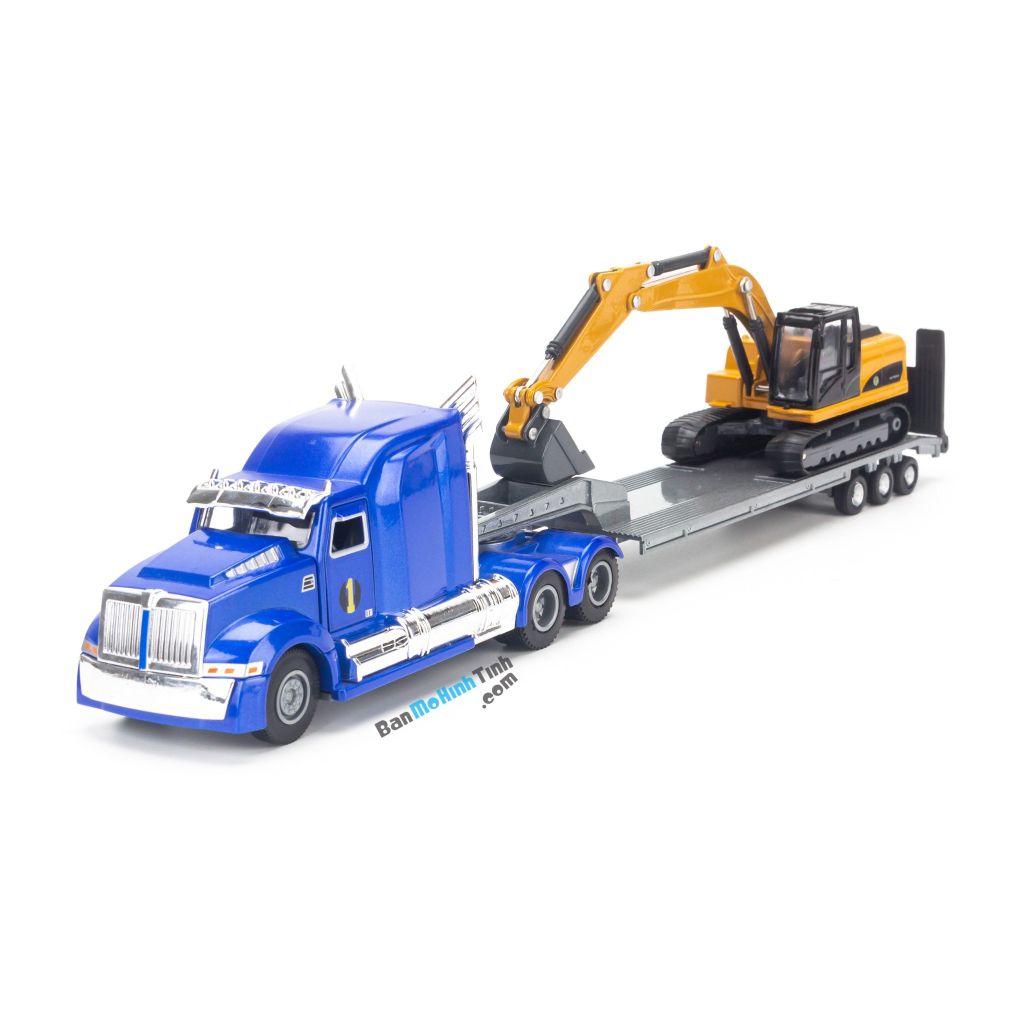 Mô hình xe đầu kéo máy xúc 1:50 H1Toys Blue (1)