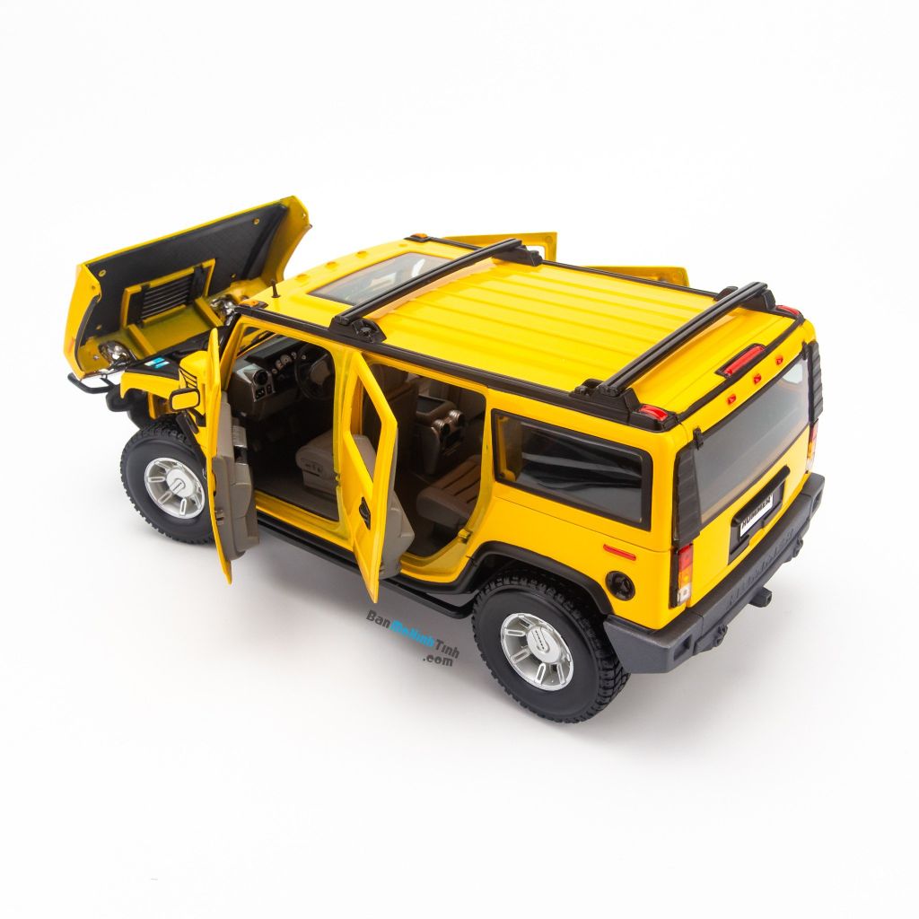 Mô hình xe Hummer H2 SUV 1:18 Maisto Yellow (6)