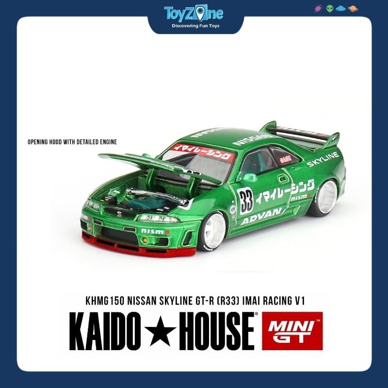 Mô hình xe Nissan Skyline GT-R ( R33 ) 1:64 KAIDO HOUSE x MiniGT