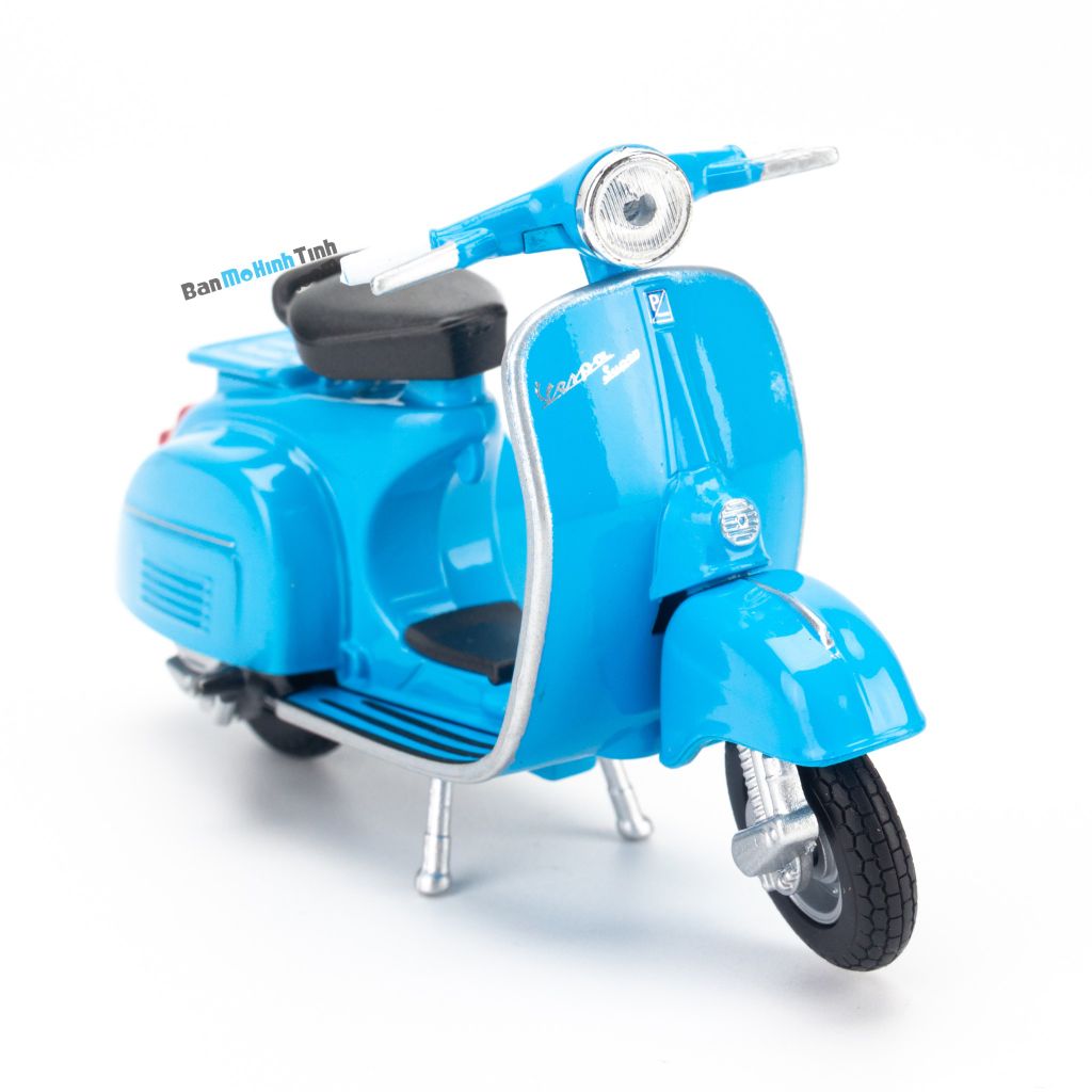 Mô hình xe Vespa 1970 150cc 1:18 Welly Blue (5)