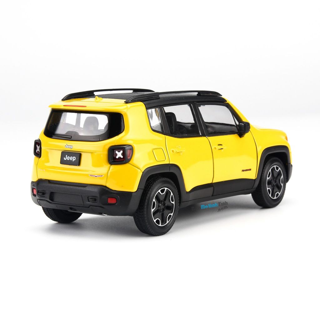 Mô hình xe Jeep Renegade Trailhawk Yellow 1:24 Welly - 24071