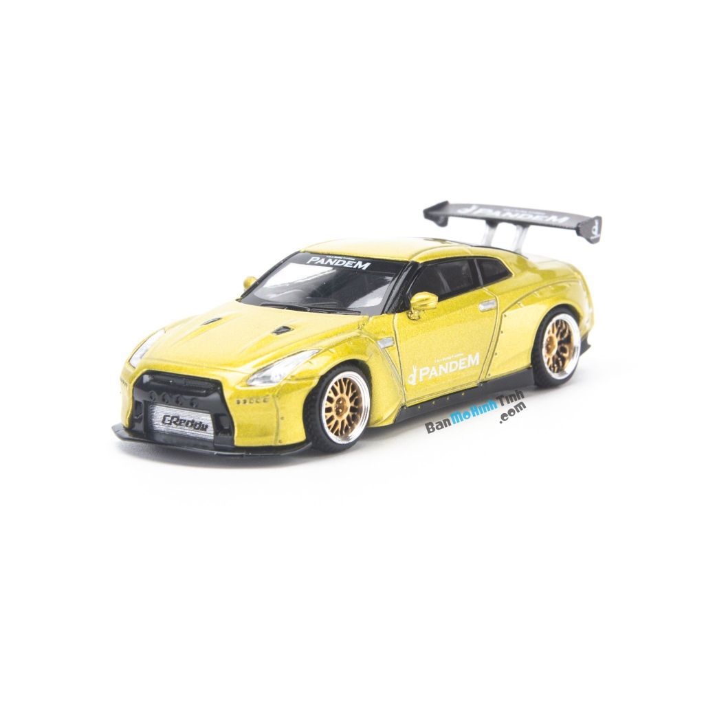 Mô hình xe Nissan GT-R R35 Pandem 1:64 MiniGT Cosmopolitan Yellow (2)