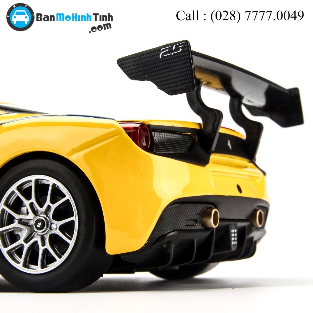Mô hình xe Ferrari 488 Challenge Yellow 1:24 Bburago- 18-26307