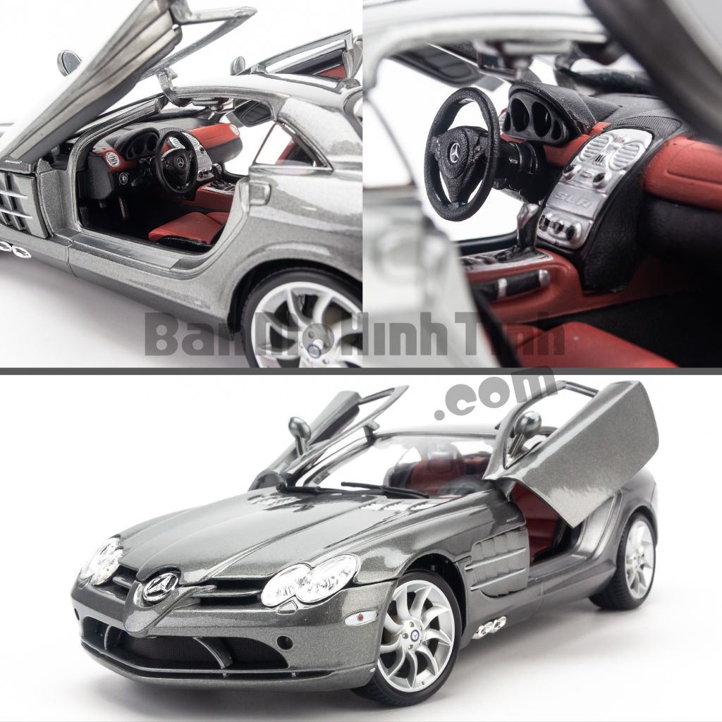 Mô hình xe Mercedes Benz SLR Mclaren 1:18 Maisto Silver (4)