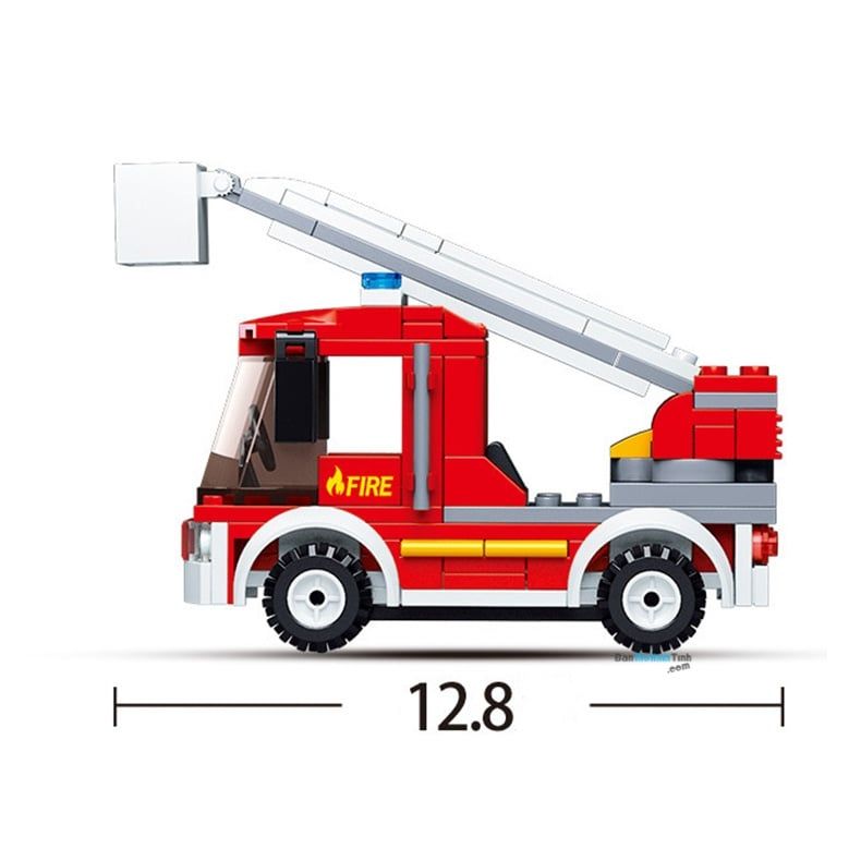 Bộ đồ chơi lắp ráp mô hình Xe Cứu Hoả Sluban