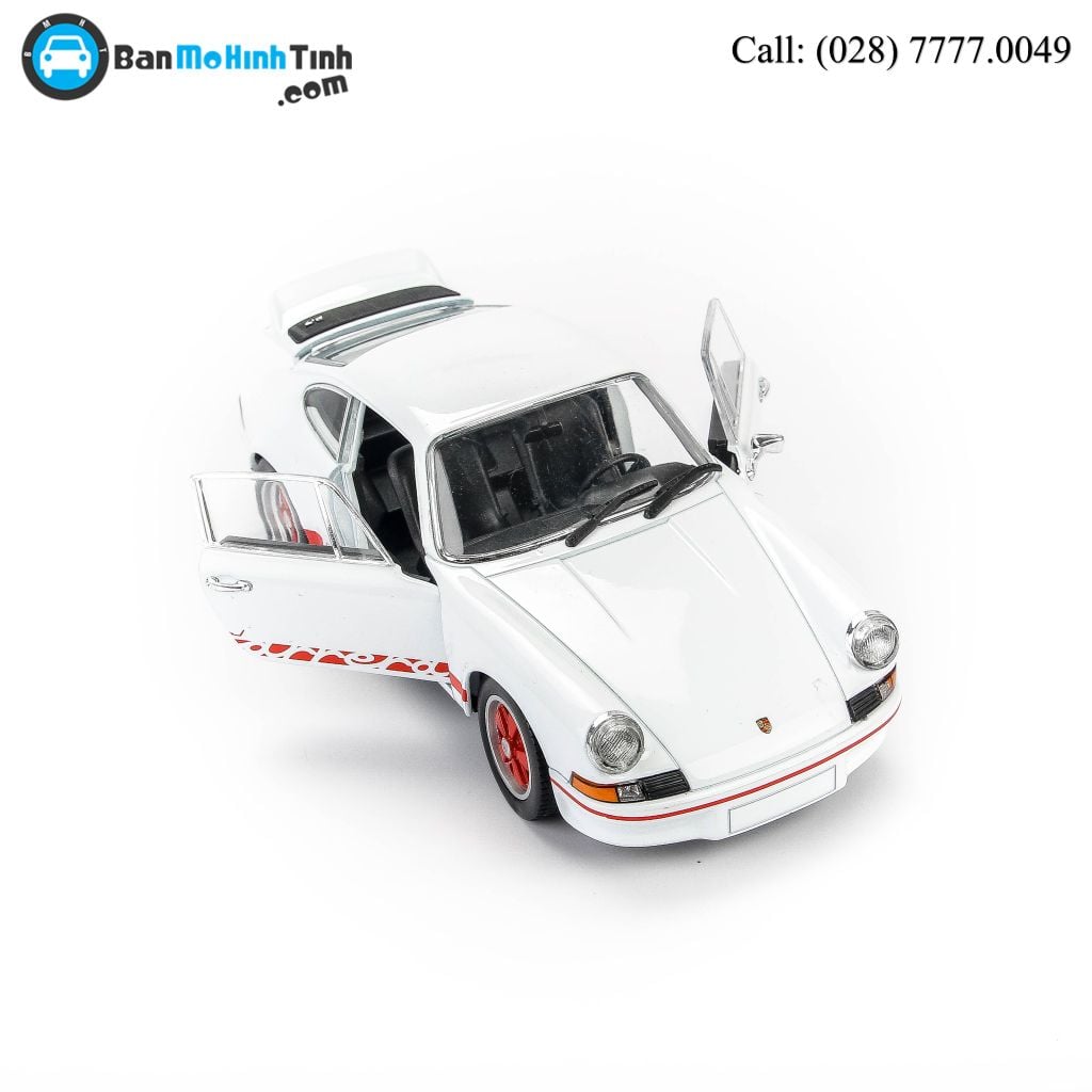 Mô hình xe Porsche 911 Carrera RS 2.7 1973 White 1:24 Welly- 24086