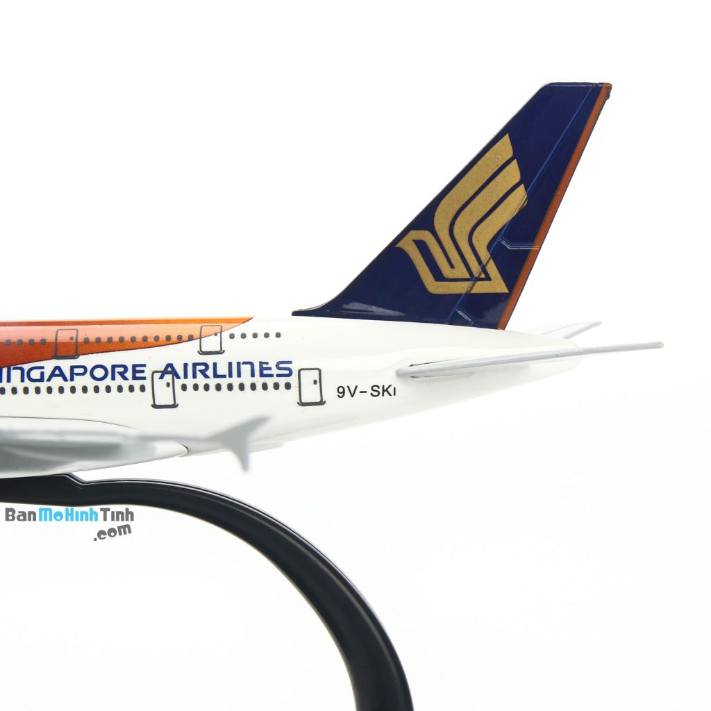 Mô hình máy bay tĩnh Singapore Airlines SG50 Airbus A380 20cm Everfly giá rẻ (7)