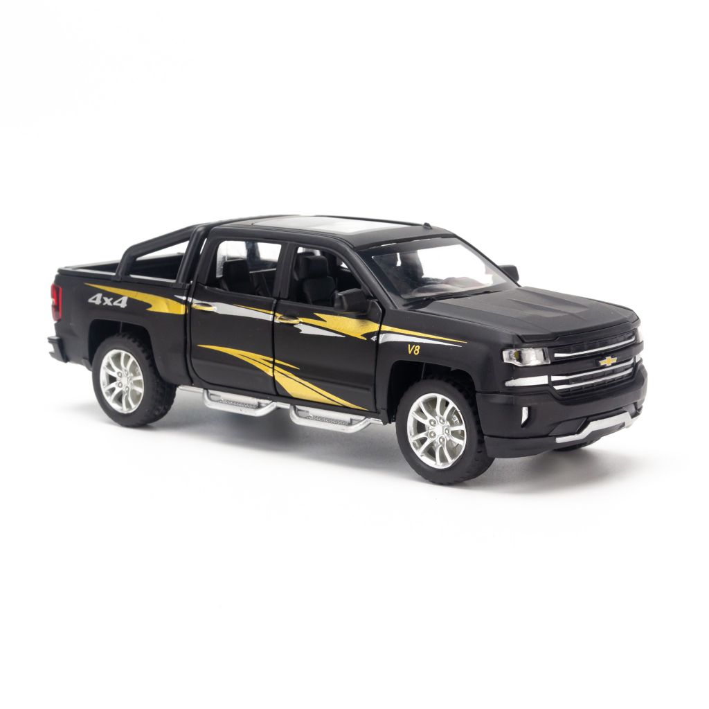Mô hình xe Chervolet Silverado 1:32 Matte Black