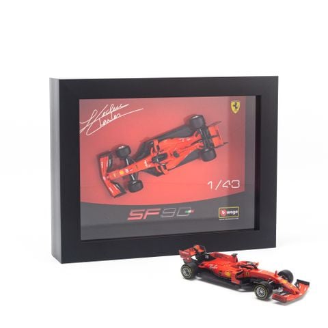 Khung tranh mô hình xe Ferrari F1 2019 SF90 No.16 Charles Leclerc 1:43 Bburago - 18-36826