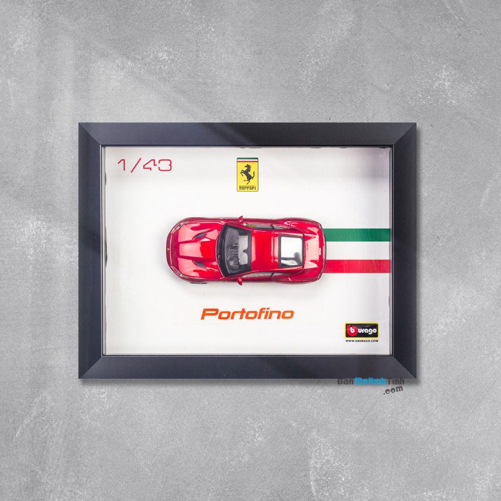 Khung tranh mô hình xe Ferrari Portofino 1:43 Bburago - 18-36051