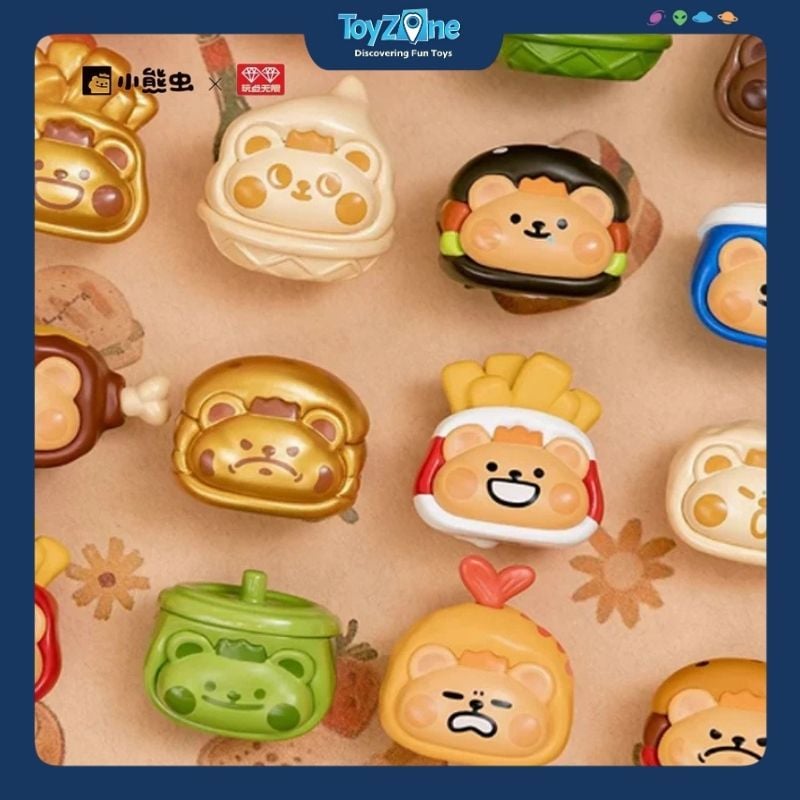 Mô hình đồ chơi Blind Bag Bear Bug Happy Meal Candy Bean Series ( Bữa Ăn Vui Vẻ ) BearisBug