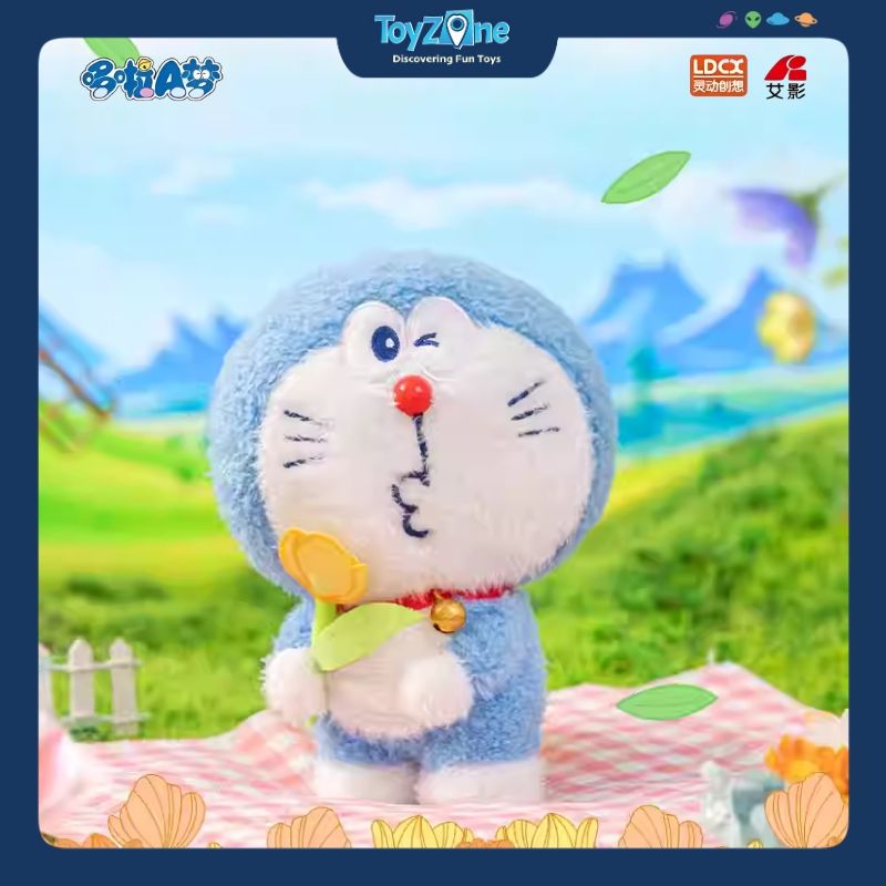 Mô hình đồ chơi Blind box Móc khóa Gấu bông Doraemon Flower Language Blessing V1 ( Ngôn Ngữ Các Loài Hoa ) LDCX