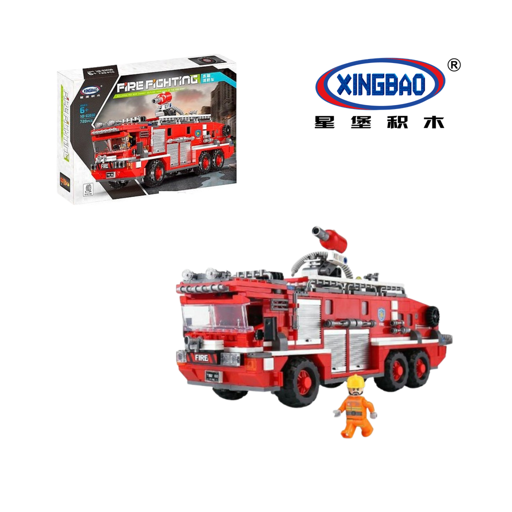 Bộ đồ chơi lắp ráp mô hình Xe Cứu Hỏa Fire Fighting XINGBAO