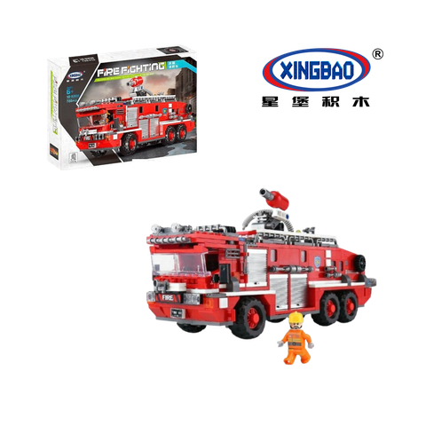 Bộ đồ chơi lắp ráp mô hình Xe Cứu Hỏa Fire Fighting XINGBAO