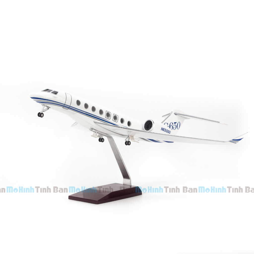 Mô hình máy bay Gulfstream G650ER lắp ráp có đèn 1:75